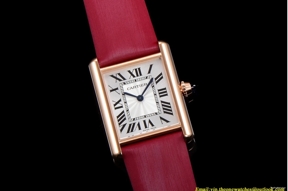 Dial Quartz 25.5mm RG SA F1F Tank White Red - Cartier Louis 0513